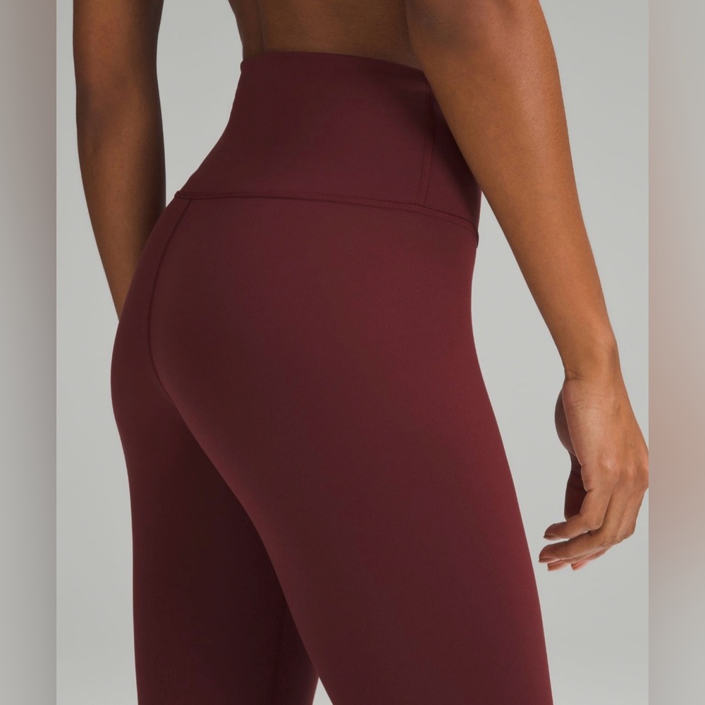 🍒 NWOT Lululemon Wunder Train High-Rise Tight 28" Red Merlot